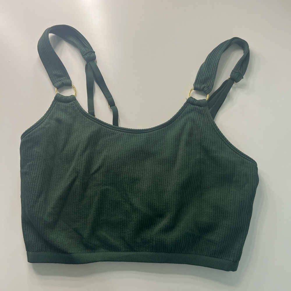 Aerie Green Scoop Neck Bra